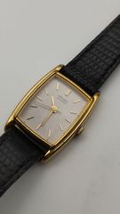 SEIKO 석영 여성 시계 블랙 가죽 벨트 배터리 교체 t26