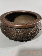 鉄製彫刻模様火鉢 直径約50cm - メルカリ