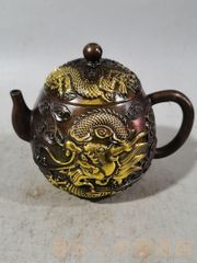 ドラゴン彫刻 金属製ティーポット - メルカリ