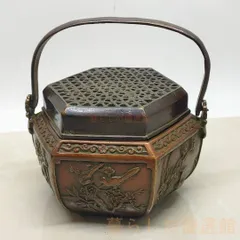 銅製 提梁暖手炉 喜上枝頭手提げ暖手炉 香炉 香道具 装飾品 工芸品 置物 2026年最新】手炉の人気アイテム - メルカリ