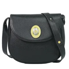 本物 クリスチャン ディオール Christian Dior レザー ショルダーバッグ ポシェット ブラック バッグ 中古・