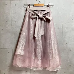 axes femme POETIQUE アクシーズファム ポエティック レース チュール スカート M ロング フレア ピンク レディース SU-11-21のサムネイル