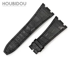 オーデマピゲ AUDEMARS PIGUET 腕時計パーツ ロイヤルオーク用 クロコバンド クロコダイル ブラック 新品同様 純正 替え ベルト ストラップ 27mm ブラック 黒 【中古】のサムネイル
