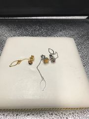 18kパールピアス WGK14ホワイトゴールドダイヤピアスキャッチ片方紛失