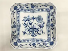 MEISSEN プレート ブルーオニオン スクエア 四角 1枚 マイセン 角皿