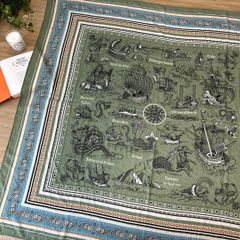 美品 エルメス カシシル 140 バンダナ 海のタトゥー スカーフ ストール 