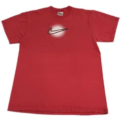 00年代 NIKE ナイキ スウォッシュロゴ 半袖Ｔシャツ スポーツ レッド(メンズ L)中古 古着 Y0051