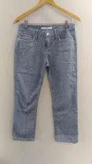最終価格！ 値下げ不可品　〇3767 JOE'S JEANS ジョーズジーンズ ストライプ柄 クロップド ボーイフレンド デニムパンツ ダメージ加工のサムネイル