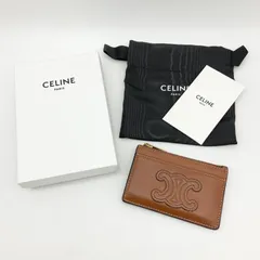 ●セリーヌ CELINE ジップ付きカードホルダー キュイル トリオンフ レザー コインケース カードケース ブラウン【中古】ABランク 3_96のサムネイル