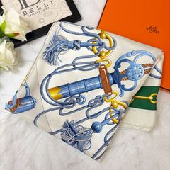 エルメス 未使用 プチカレ カレ45 白 ホワイト コレクシオン