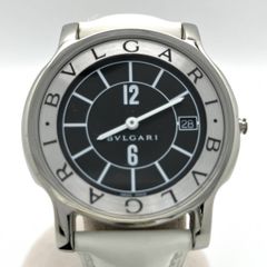 稼働品 BVLGARI ソロテンポ ST35S 黒 SS 革ベルト難有り - メルカリ