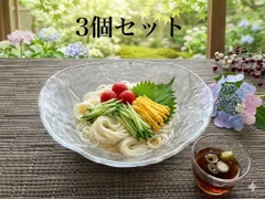 ★まとめ割してますコメント下さい★3枚セット★曽我ガラス/SOGA★アウトレット★石庭　楕円小鉢 ガラス器　ガラス　麺　刺身鉢　サラダ　スイーツ　果物　フルーツ　春の器