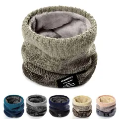 [Petasonien]ネックウォーマーレディースメンズネックガード冬360°極めた暖かさふわふわ裏起毛厚手防風防寒保温柔らかい軽量伸縮性無地ネックゲーター(グラデーション-カーキ)