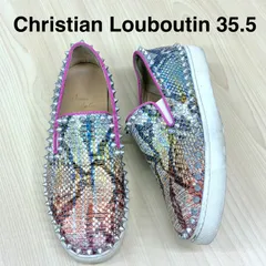 【クリスチャンルブタン Christian Louboutin】スタッズ スリッポン レインボー 35.5