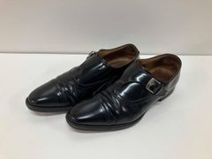 REGAL リーガル ブラックレザー ダブルモンク ストラップシューズ 25.5