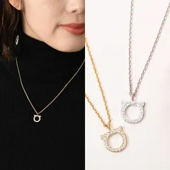 FERRAGAMO フェラガモ ネックレス アクセサリー ガンチーニ クリスタルネックレス 760132 696656 696657 レディース ゴールド シルバー クリスタルガラス 調節可能 オケージョンのサムネイル