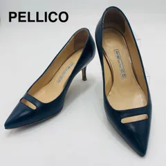 PELLICO　ペリーコ　ANELLI/アネッリ　レザーパンプス　ポインテッドトゥ　カットアウトデザイン　35　ブラック/黒