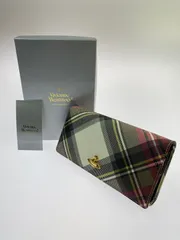 【中古品】 VIVIENNE WESTWOOD ヴィヴィアン ウエストウッド マルチカラーチェック 長財布 1032VW30  【200-260428-KS-14-min】