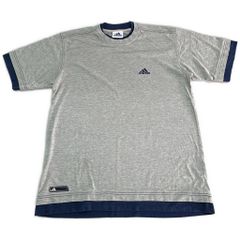 90s adidas スリーストライプ切替Tシャツ - メルカリ