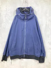 HUG.U ハグユー オーバーサイズ 中綿キルト マウンテンパーカー ブルゾン ジャケット sizeL/紺 ■■ レディース