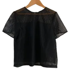 美品 24AW Diagram ダイアグラム グレースコンチネンタル レーストップ 半袖 プルオーバー カットソー 0324341054 サイズ38 ブラック レディース 古着 中古 USEDのサムネイル