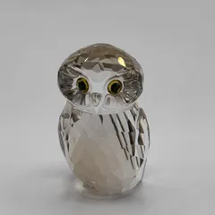 8024　SWAROVSKI　スワロフスキー　フクロウ　ふくろう　梟　オブジェ　クリスタル　クリスタルオブジェ　フィギュリン　置物　高級感　動物