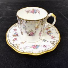 金盛薔薇紋スポード1920年ピンクローズと豪華金盛りカップ＆ソーサ超美