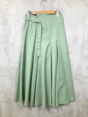 Ameri VINTAGE アメリヴィンテージ WRAPPING BELTED SKIRT ベルト アシメ フレア スカート sizeS/緑 ■■◎レディース