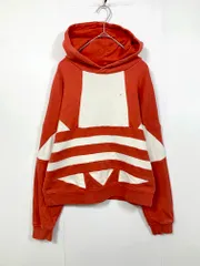 adidas originals アディダスオリジナルス FS1307 Large Logo Hoodie ラージロゴスウェット パーカー sizeXS/赤  ■■ レディース