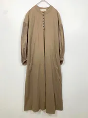 Ray BEAMS レイビームス カットソー ボリュームスリーブ ワンピース モカ ■■ レディース