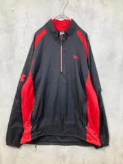 UNDER ARMOUR アンダーアーマー ウィンドブレーカー アノラック ハーフジップ ナイロン ジャケット sizeXL/黒ｘ赤 ■■ メンズ