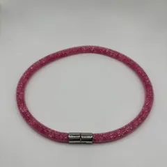 8025　SWAROVSKI　スワロフスキー　スターダスト　ブレスレット　ダブルブレスレット　2連　チョーカー　ネックレス　アクセサリー　レディース　ピンク　クリスタル　Stardust Bracelet