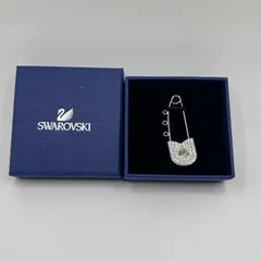 8446　SWAROVSKI　スワロフスキー　ピンブローチ　ピン　ブローチ　ハート　クリスタル　レディース　アクセサリー　小物　雑貨　安全ピン　きれいめ　上品