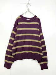 Ungrid アングリッド マルチボーダー ルーズ ニット セーター sizeF/紫 ◇■ レディース