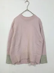 NOLLEY'S ノーリーズ カシミヤブレンドクルーネック バイカラー プルオーバー ニット セーター size38/ピンク ■■ レディース