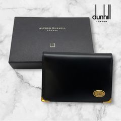 Alfred Dunhill 名刺入れ ブラック ゴールド金具 - メルカリ