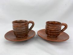 備前焼カップ・ソーサーセット 2客 - メルカリ
