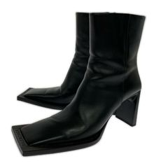 新品未使用品 BALENCIAGA スクエアトゥ ブーツ 36 箱保存袋付 - メルカリ