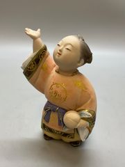 名工 中村信喬 桃童子 博多人形 人形師 彩色 置物 オブジェ 作家物 名工 中村信喬 桃童子 博多人形 人形師 彩色 置物 オブジェ 作家物