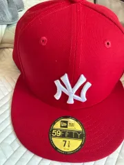 ニューエラ 59FIFTY レッド MLB ストレートつば帽子 7 3/8