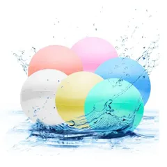 6点セット水風船スプラッシュボール割れないみずふうせん外遊びグッズ公園遊びグッズ繰り返しシリコン製再利用可能水遊び