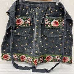 FEILER 花柄刺繍 エプロン グレー - メルカリ