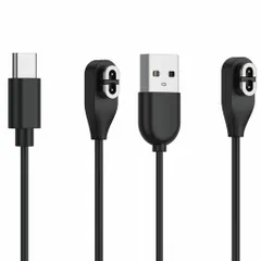 【2本】Shokz骨伝導イヤホン用USB充電ケーブル60cm1枚USBA+1枚Type-C対応ShokzOpenRunPro/OpenRun/OpenRun