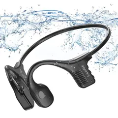 水泳イヤホンIP68完全防水こつでんどうヘッドホンBluetooth水中MP3マイク付きワイヤレスイヤホンオープンイヤーヘッドフォン8時間連続再生32GBメモリ内蔵最大8000曲ランニングスポーツサイ…