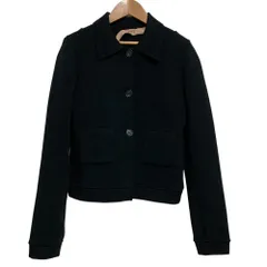 美品 N°21 ヌメロヴェントゥーノ ストレッチ ニットジャケット サイズ42 ブラック レディース 古着 中古 USED