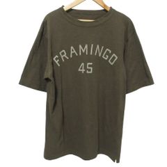 45R フラミンゴ刺繍の90845星Tシャツ ロゴ ブラウン - メルカリ
