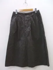 MHL. 595-1132550 CHEF CHECK COTTON LINEN スカート 21SS ブラック グレー レディース エムエイチエル【中古】2-0510M♪のサムネイル