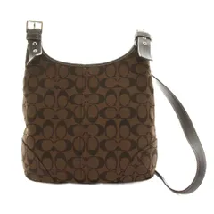 コーチ COACH F12992 シグネチャー ショルダーバッグ キャンバス レザー ブラウン /YM