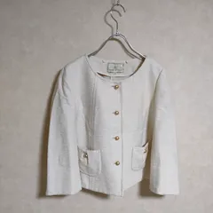 組曲 ノーカラー ラメ入り サイズ3 ノーカラージャケット アイボリー レディース クミキョク【中古】3-0623M△のサムネイル