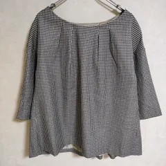 stola. チェック タックブラウス プルオーバー サイズ36 ブラウス シャツ ブラック ベージュ レディース ストラ【中古】4-0223M△のサムネイル
